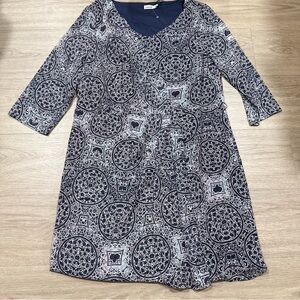 Lavand long sleeve Patterned Dress L